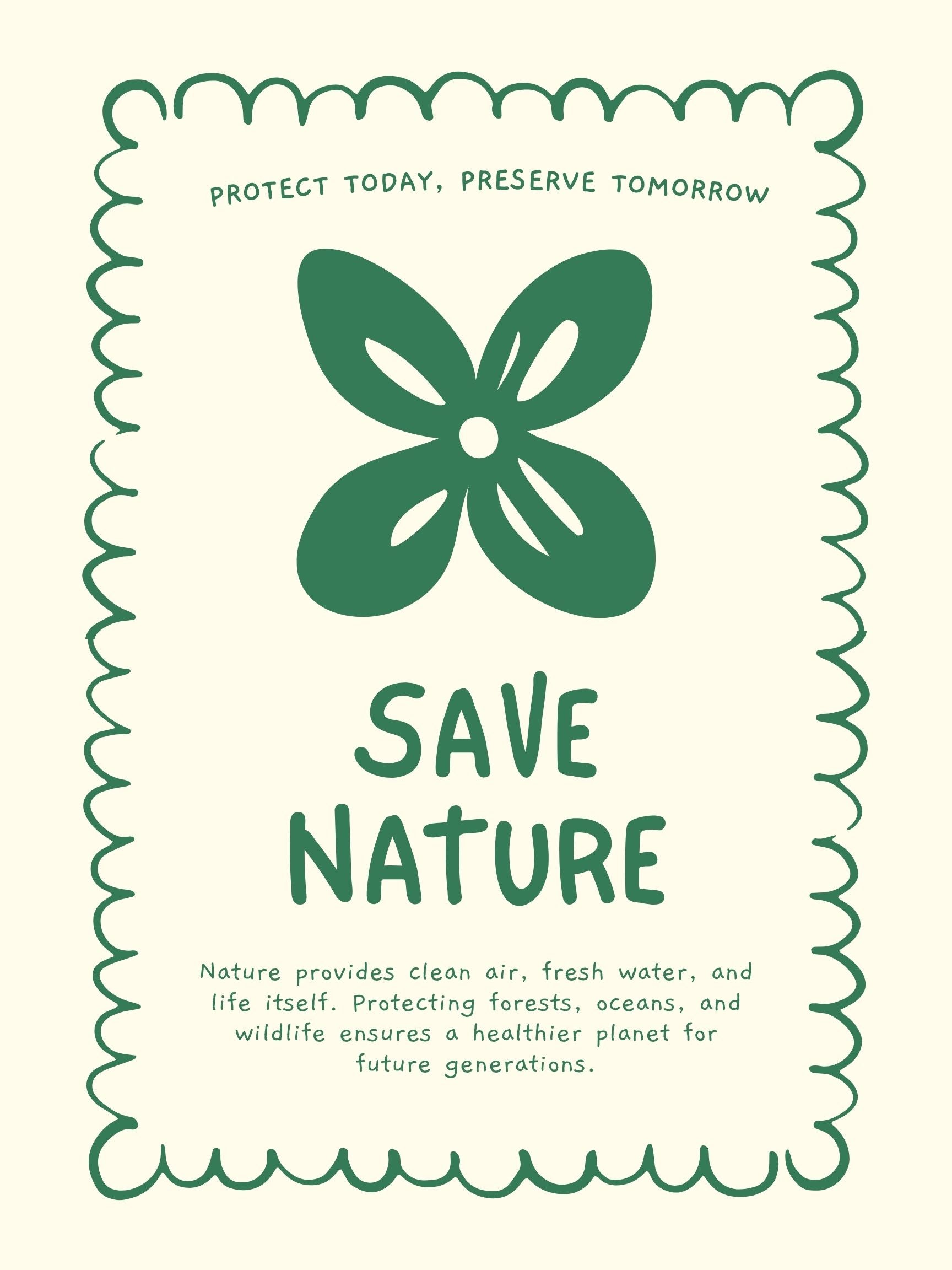Save Nature Wall Decor Art