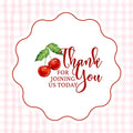 Thank U Stickers - Cherry